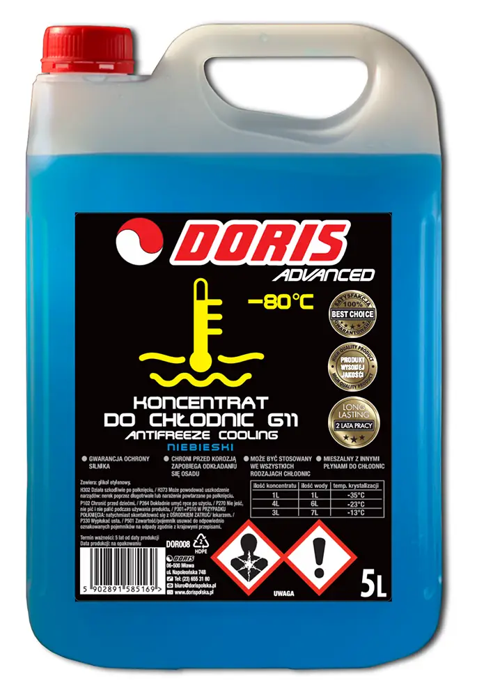koncentrat niebieski płyn do chłodnic -35 st g11 doris producent