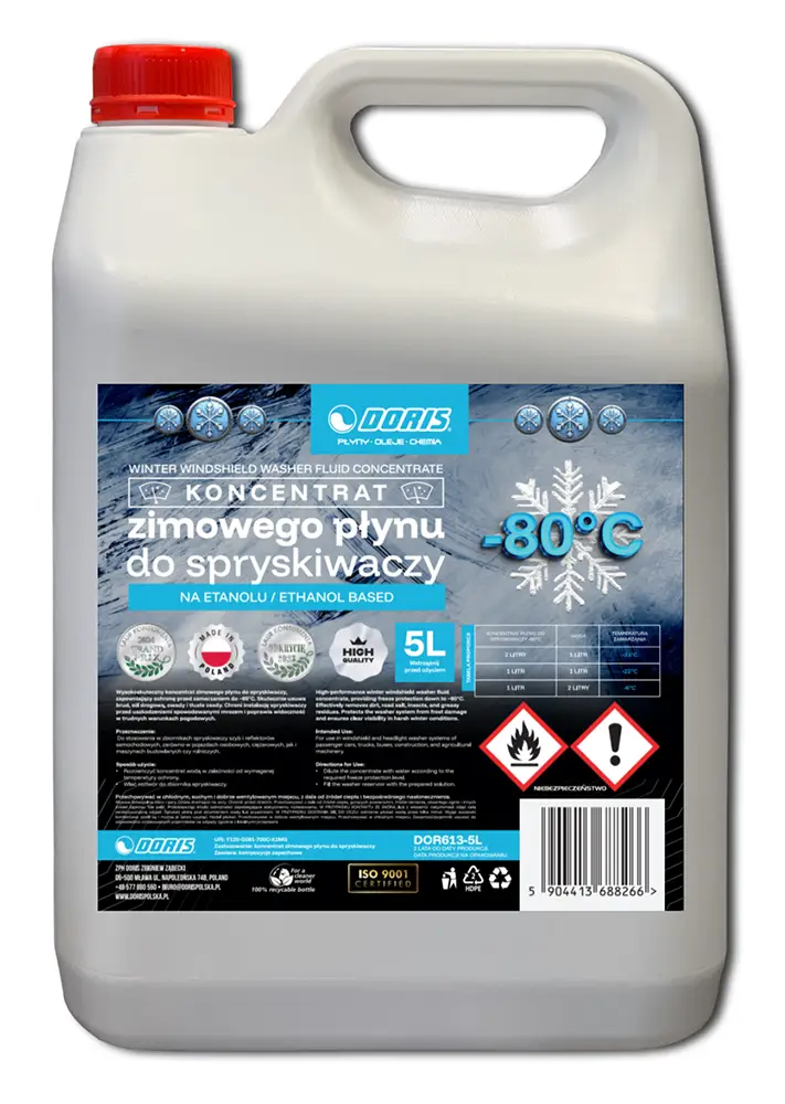 koncentrat zimowego płynu do spryskiwaczy na etanolu doris producent