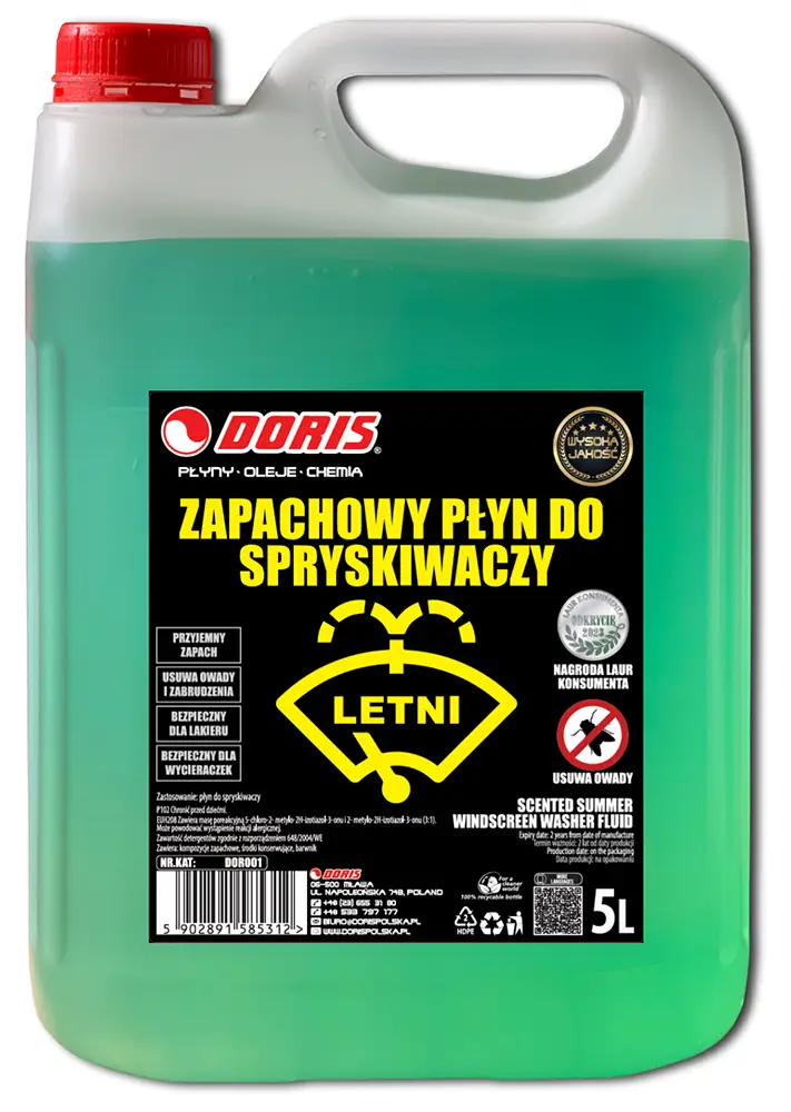 letni płyn do spryskiwaczy doris producent