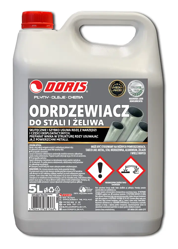 odrdzewiacz do stali i żeliwa doris producent