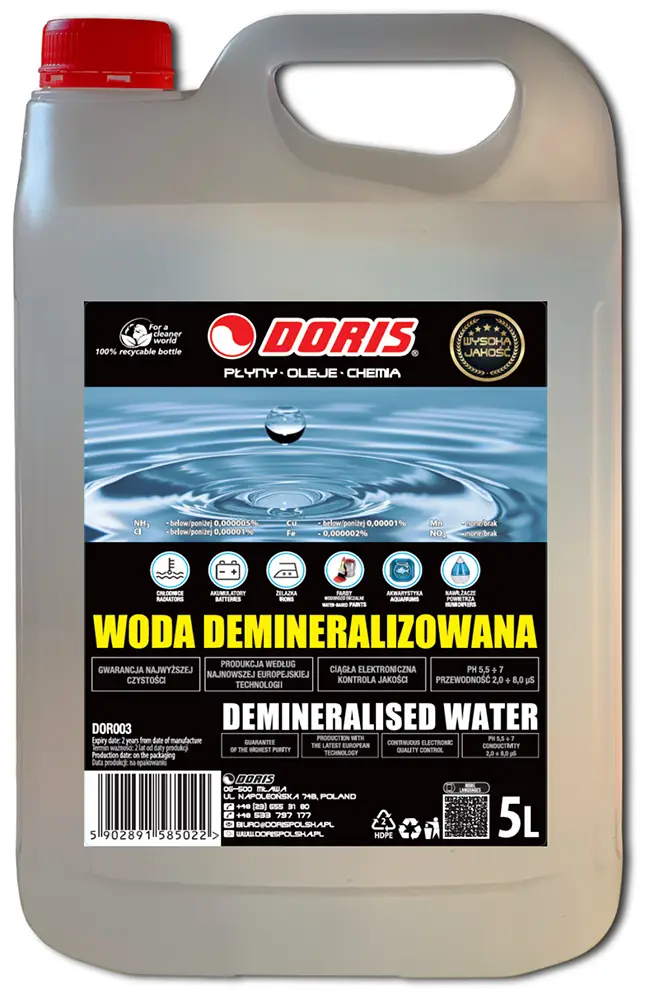 woda demineralizowana doris producent