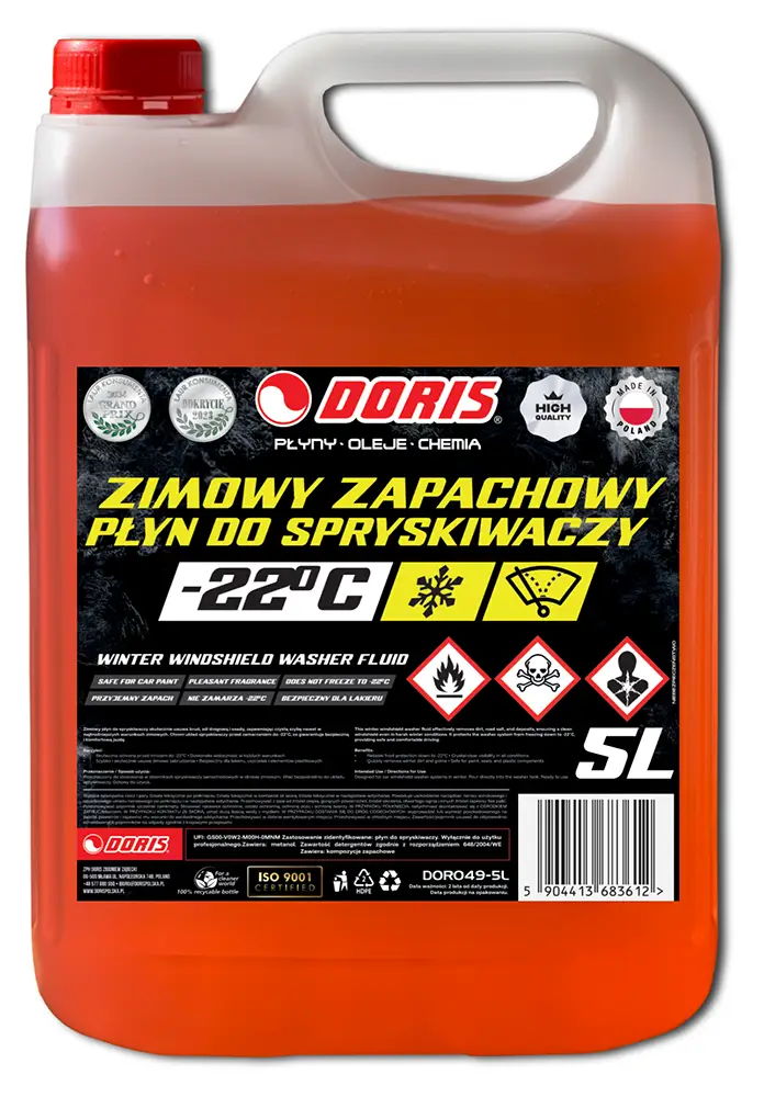 zimowy płyn do spryskiwaczy na metanolu -22 st doris producent