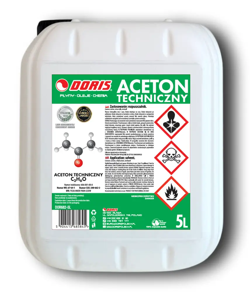aceton techniczny doris 5l-kwr