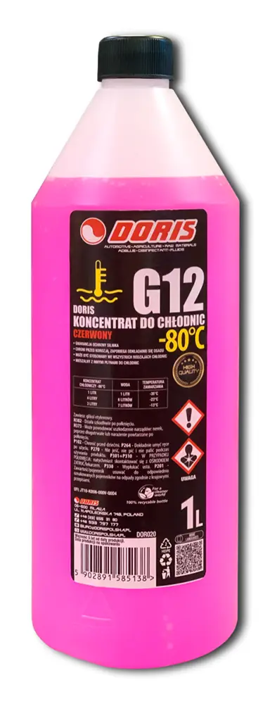 koncentrat płyn do chłodnic g12+ doris 1l