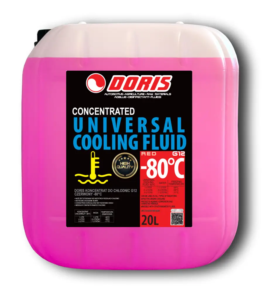 koncentrat płyn do chłodnic g12+ doris 20l