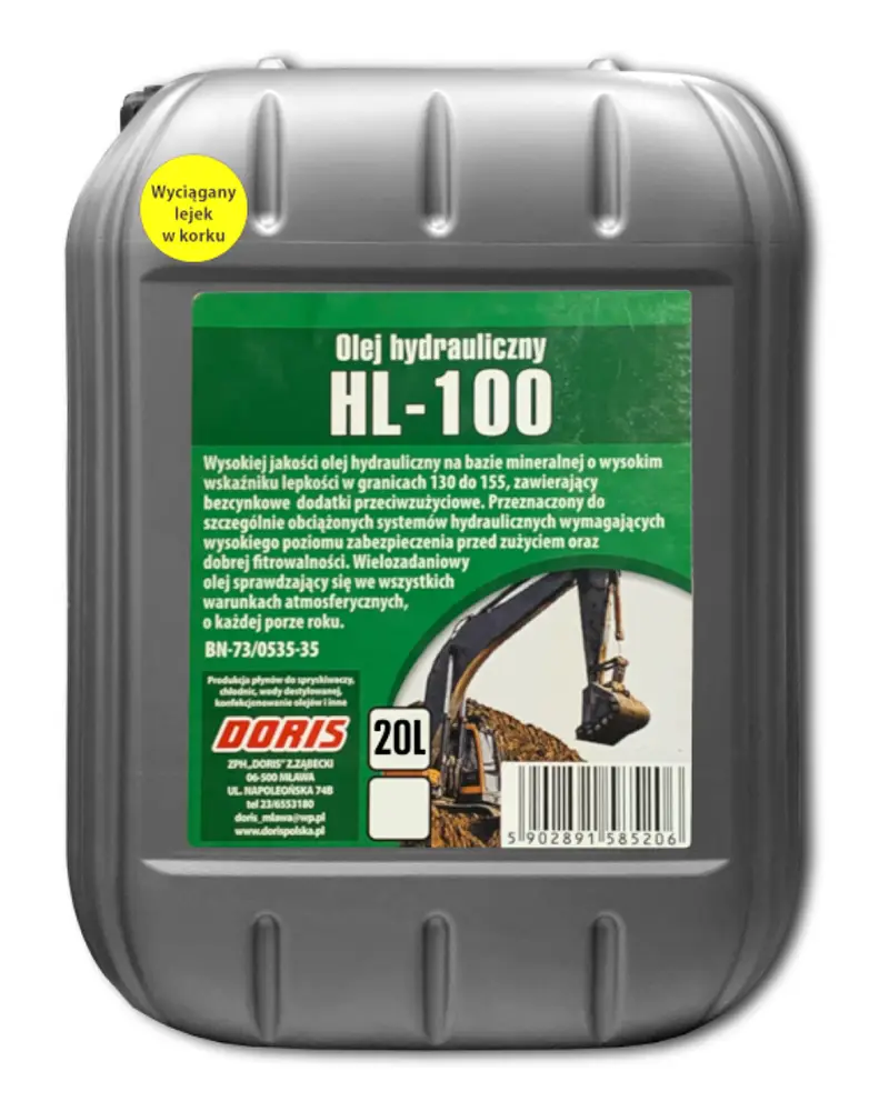 olej hydrauliczny hl 100 doris 20l