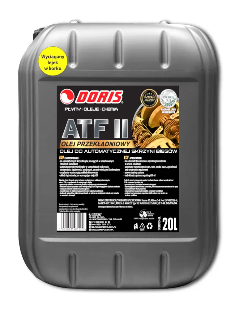 olej przekładniowy atf ii doris 20l