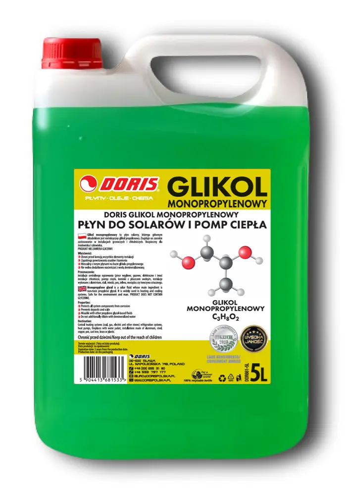 płyn do solarów i pomp ciepła doris 5l