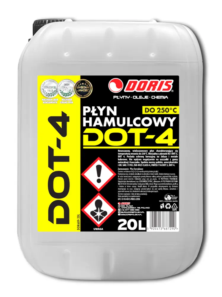płyn hamulcowy dot-4 doris 20l