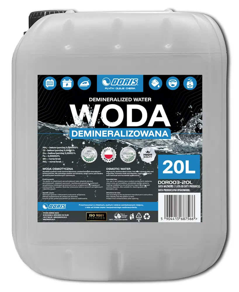 woda demineralizowana doris 20l